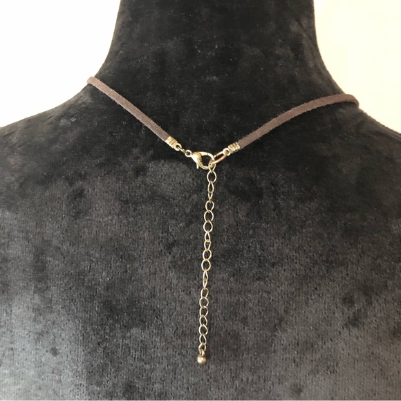 27” Brown Leather Necklace with Sliding Charm - Picture 3 of 6